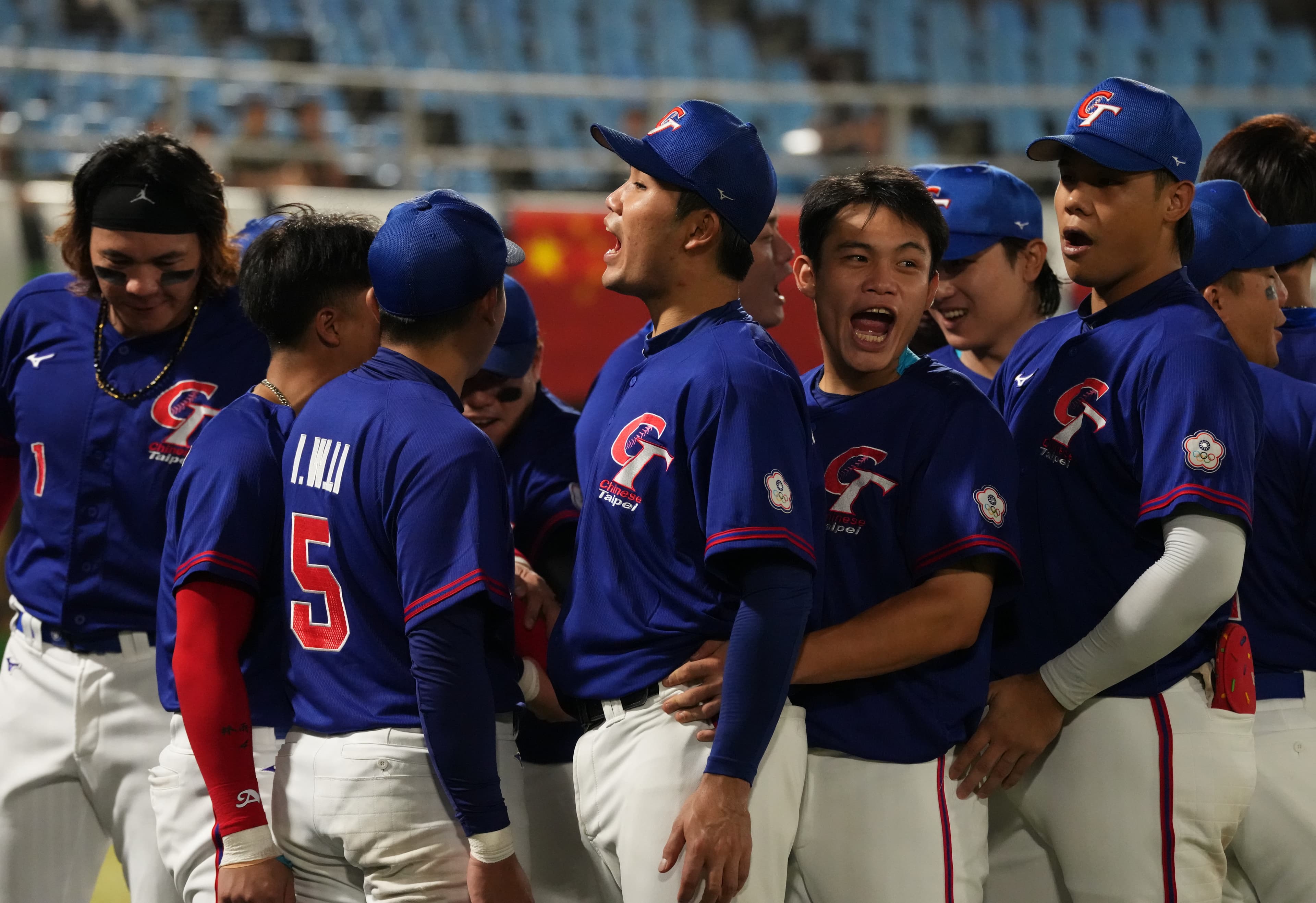 台灣隊9比1擊退中國。（代表團提供）
