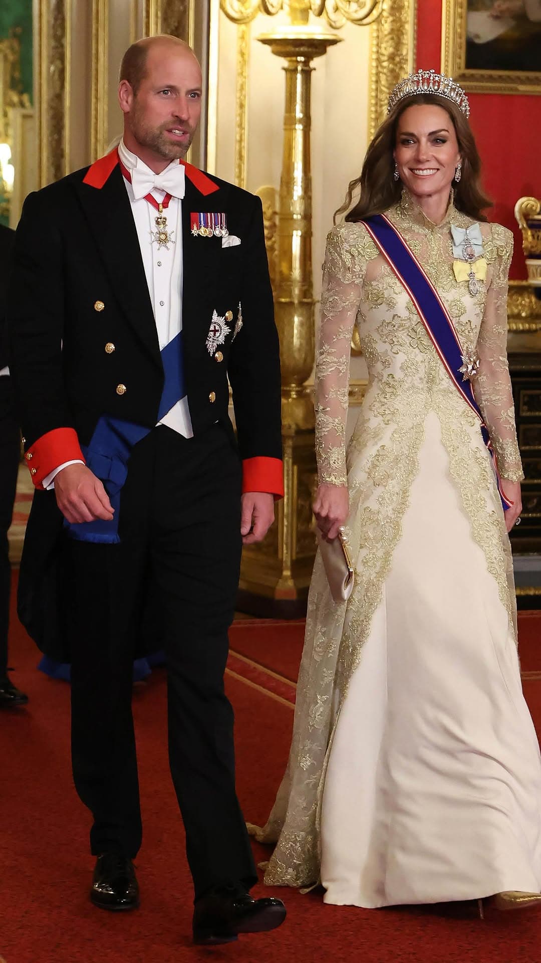 凱特王妃在國宴上耀眼奪目。（翻攝princeandprincessofwales IG）