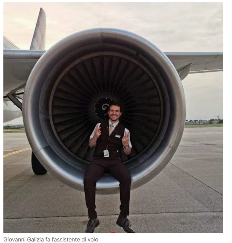 曾任空服員的加利齊亞，現在是空服員培訓教官，過去也曾接受過媒體訪問。（翻攝網路）