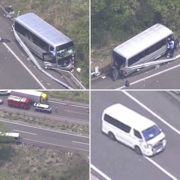 日本福島縣今日發生一起嚴重車禍造成1死26傷。（翻攝自X@Gt8VUlzRG7buafO）