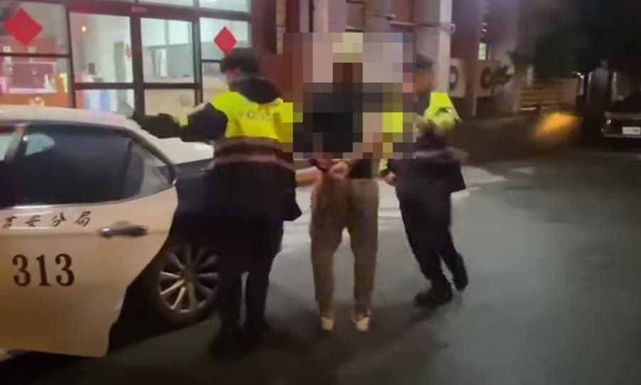 警方循線逮捕涉案的呂姓男子。（翻攝畫面）