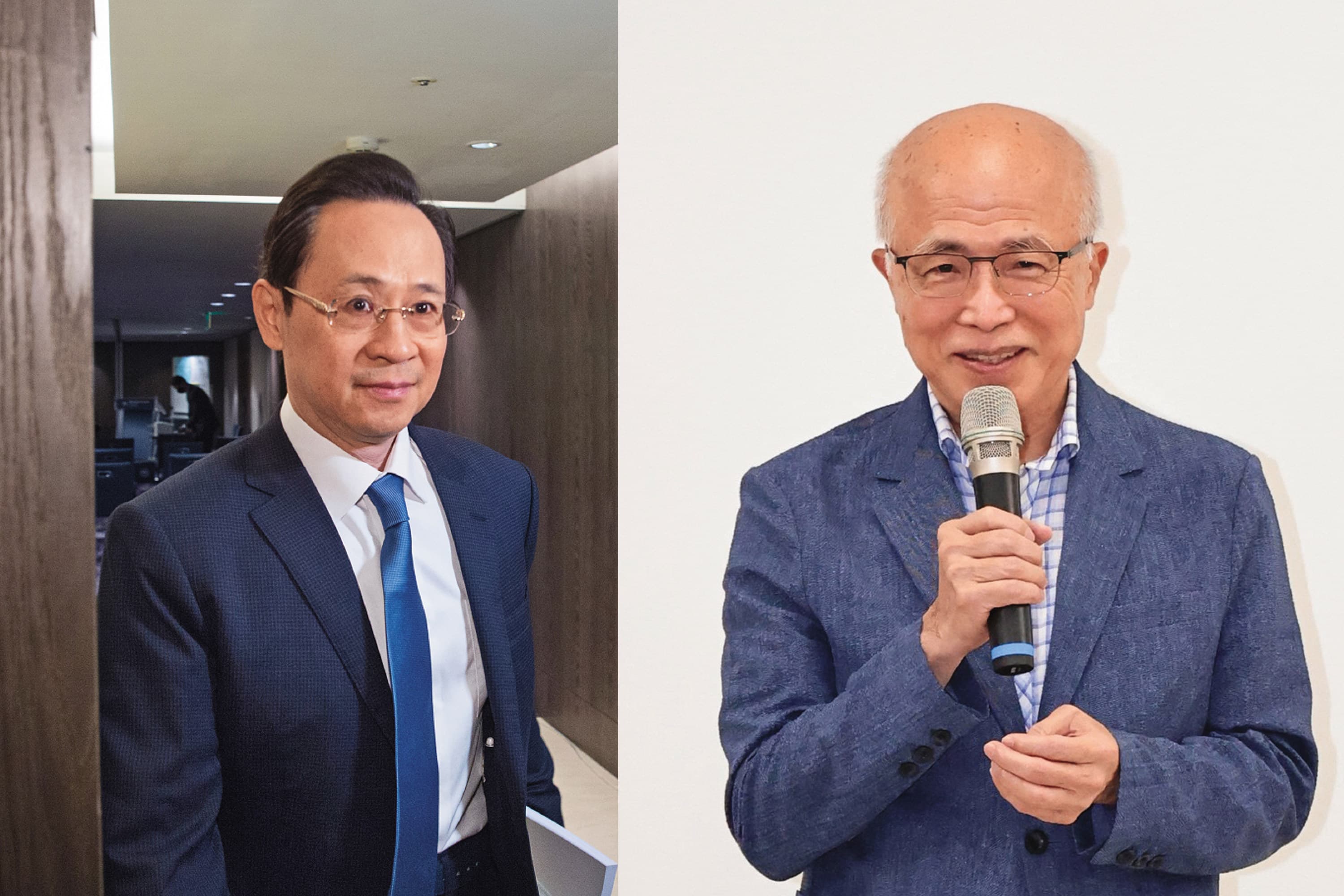 智邦科技創辦人黃安捷（右圖，本刊資料照）與國民黨前立委陳建平（左圖）退出鏡電視董事會後，各匯700萬元至凱思國際，黃國昌狠狠修理鏡電視至今，不免讓人質疑拿錢辦事。
