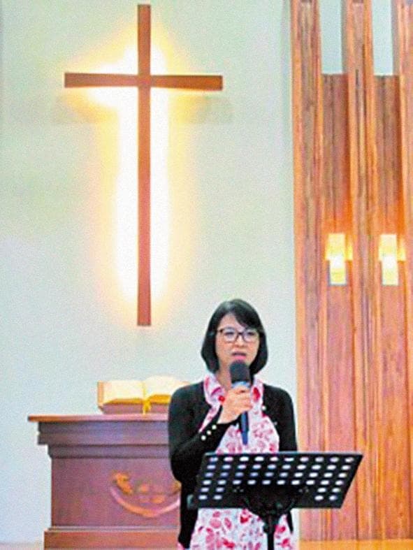 吳宗憲前妻張葳葳。（翻攝自基督教論壇報）