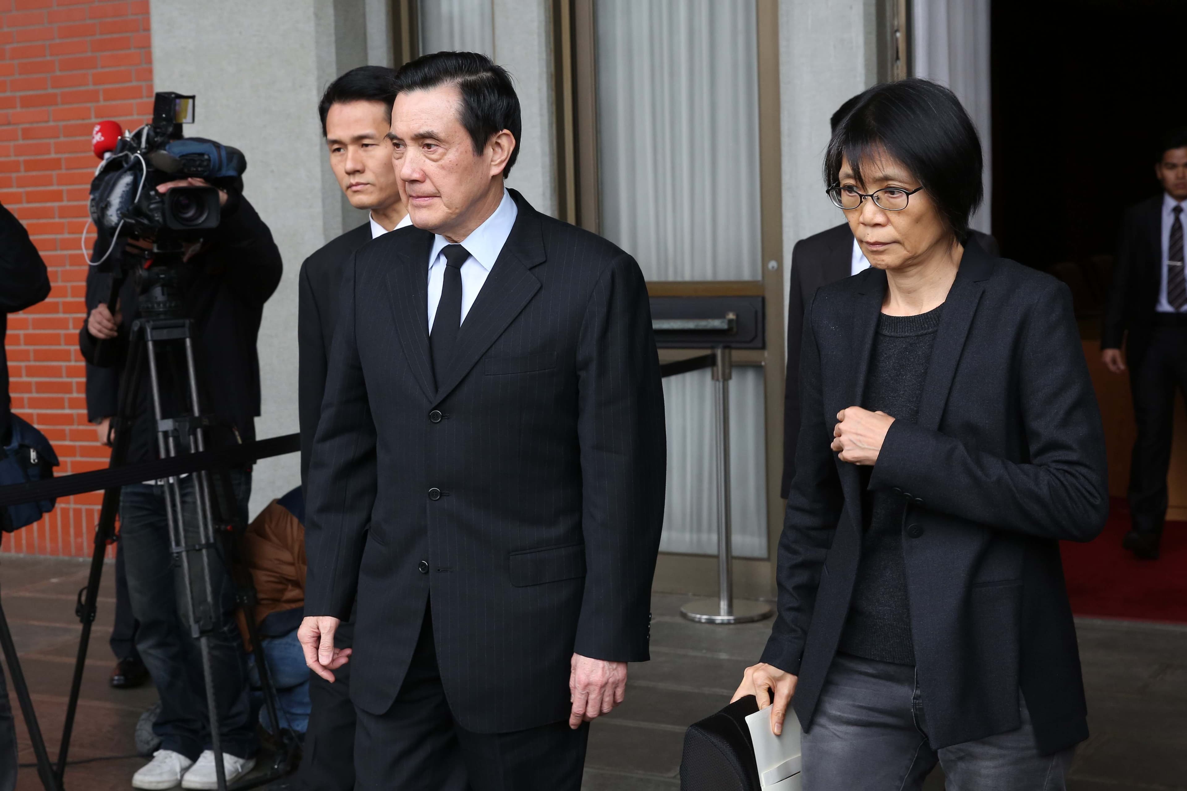 馬英九表示，周美青聲明沒經過他過目，很遺憾。（總統府提供）
