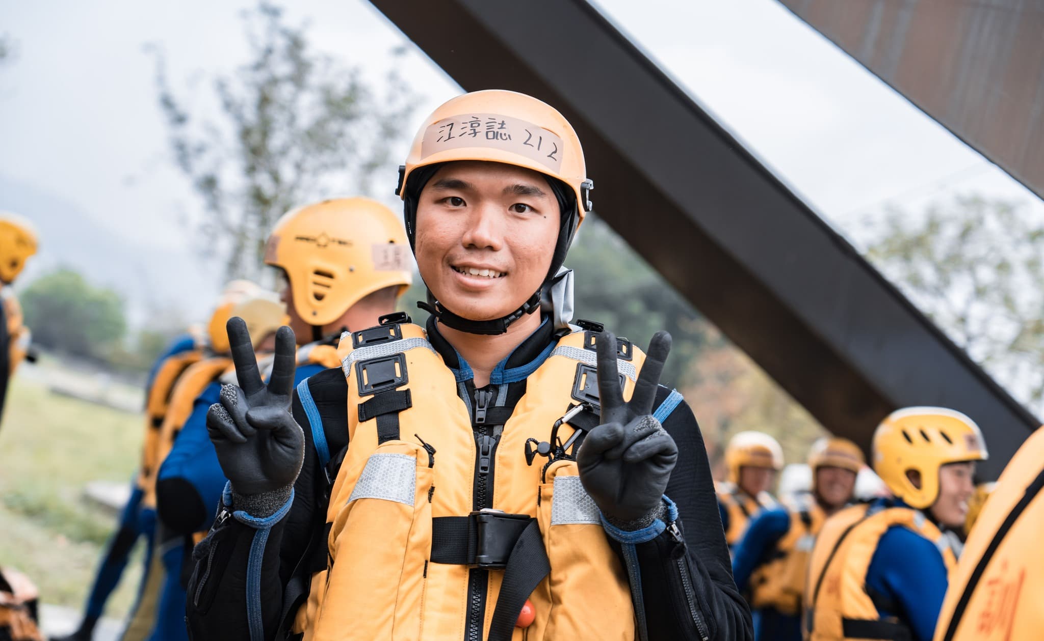 家住新竹市的江淳誌擔任救護志工已9年，目標是成為一名高級救護員。（翻攝新竹縣消防局臉書）