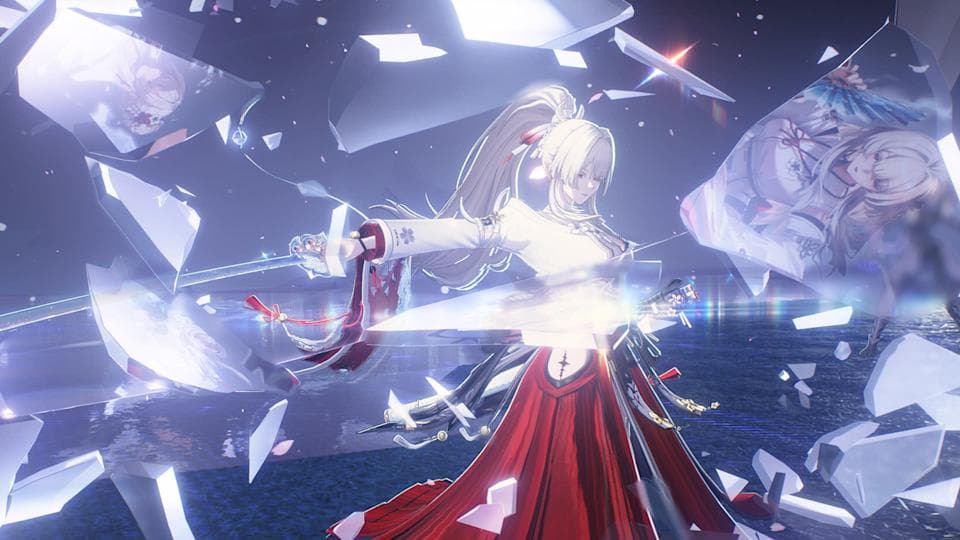 《神魔之塔》推出新角色「黑金成吉思汗」的宣傳影片時，被不少人發現分鏡跟《鳴潮》緋雪的動畫招式幾乎如出一轍。（取自《鳴潮》）