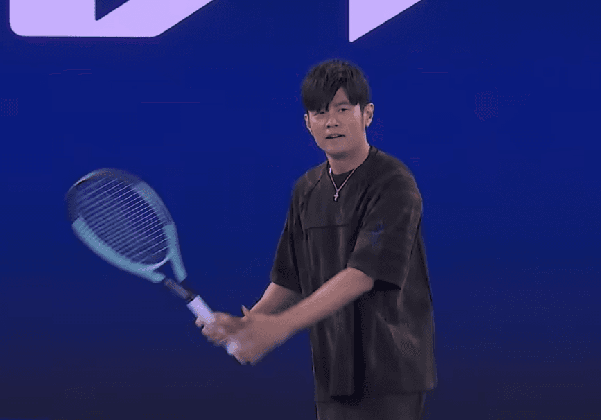 周杰倫在澳網「一分大滿貫」表現讓人印象深刻。（翻攝 Australian Open YouTube頻道）
