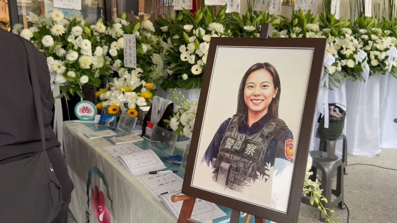 台南女警鄭詠心上月車禍離世，日前舉行告別式。（鏡新聞提供）