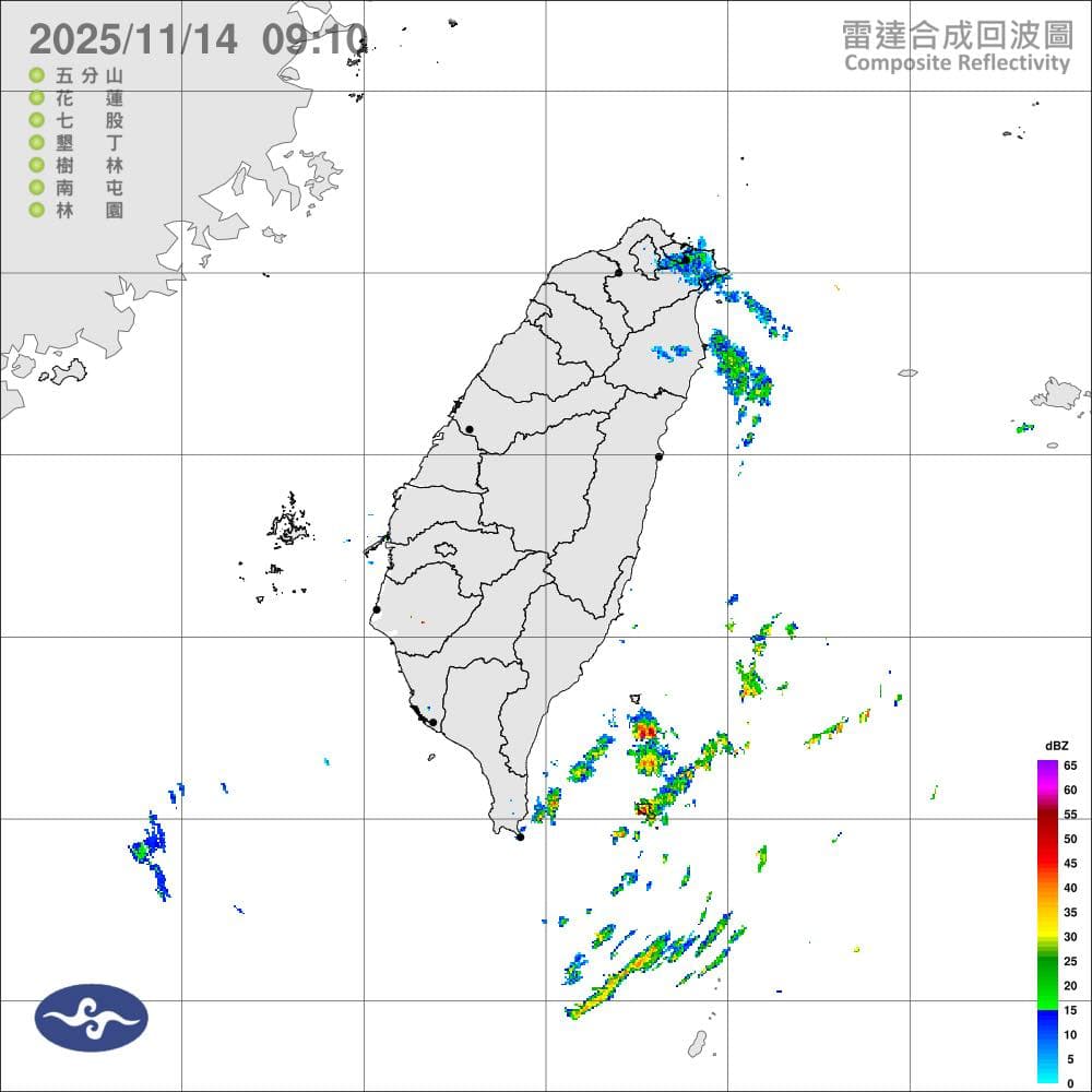 台灣回波「清空」圖曝光。（翻攝自氣象粉專「台灣颱風論壇｜天氣特急」）