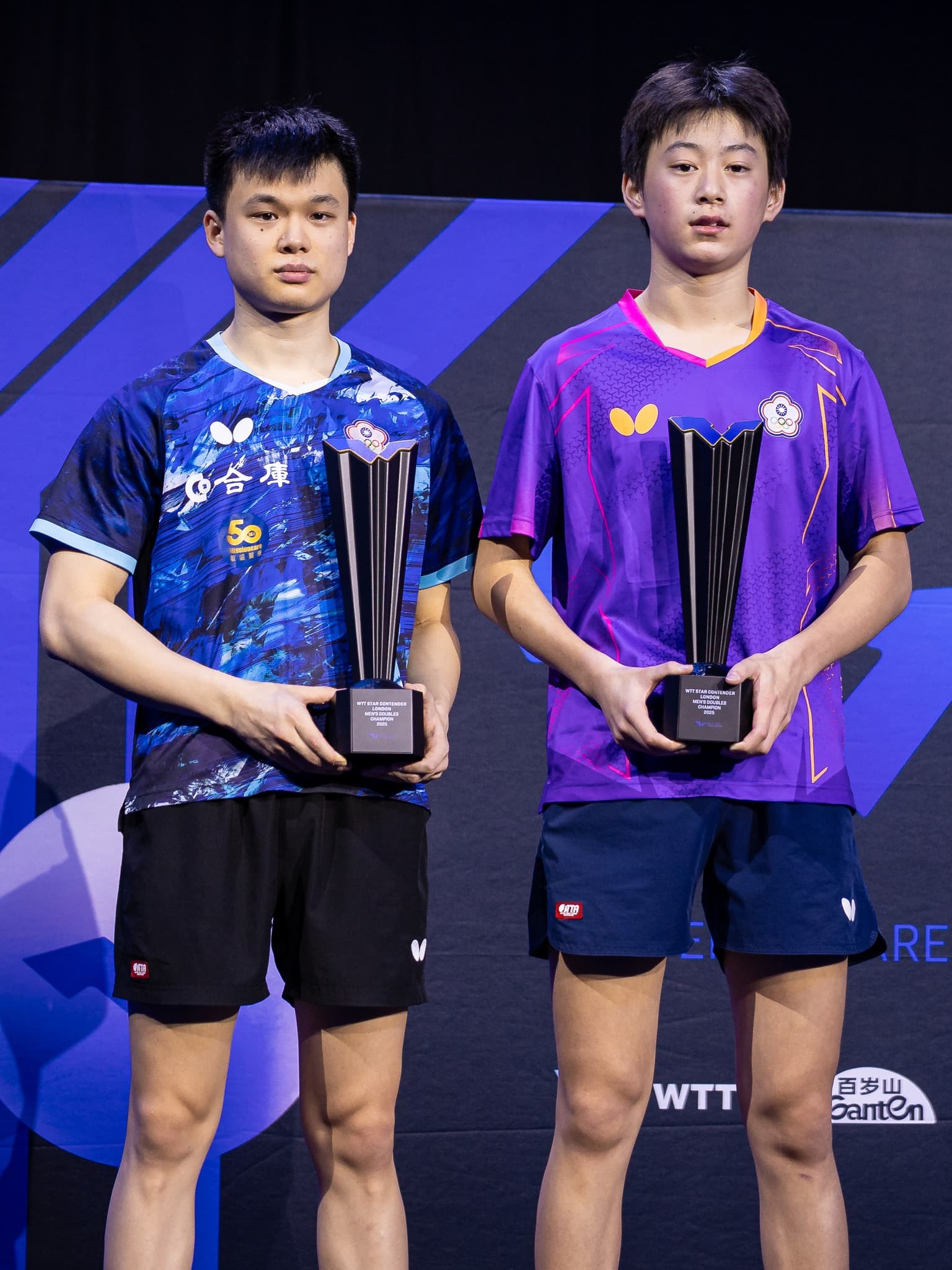 馮翊新、郭冠宏打下合拍以來首座冠軍。(翻攝自WTT臉書)