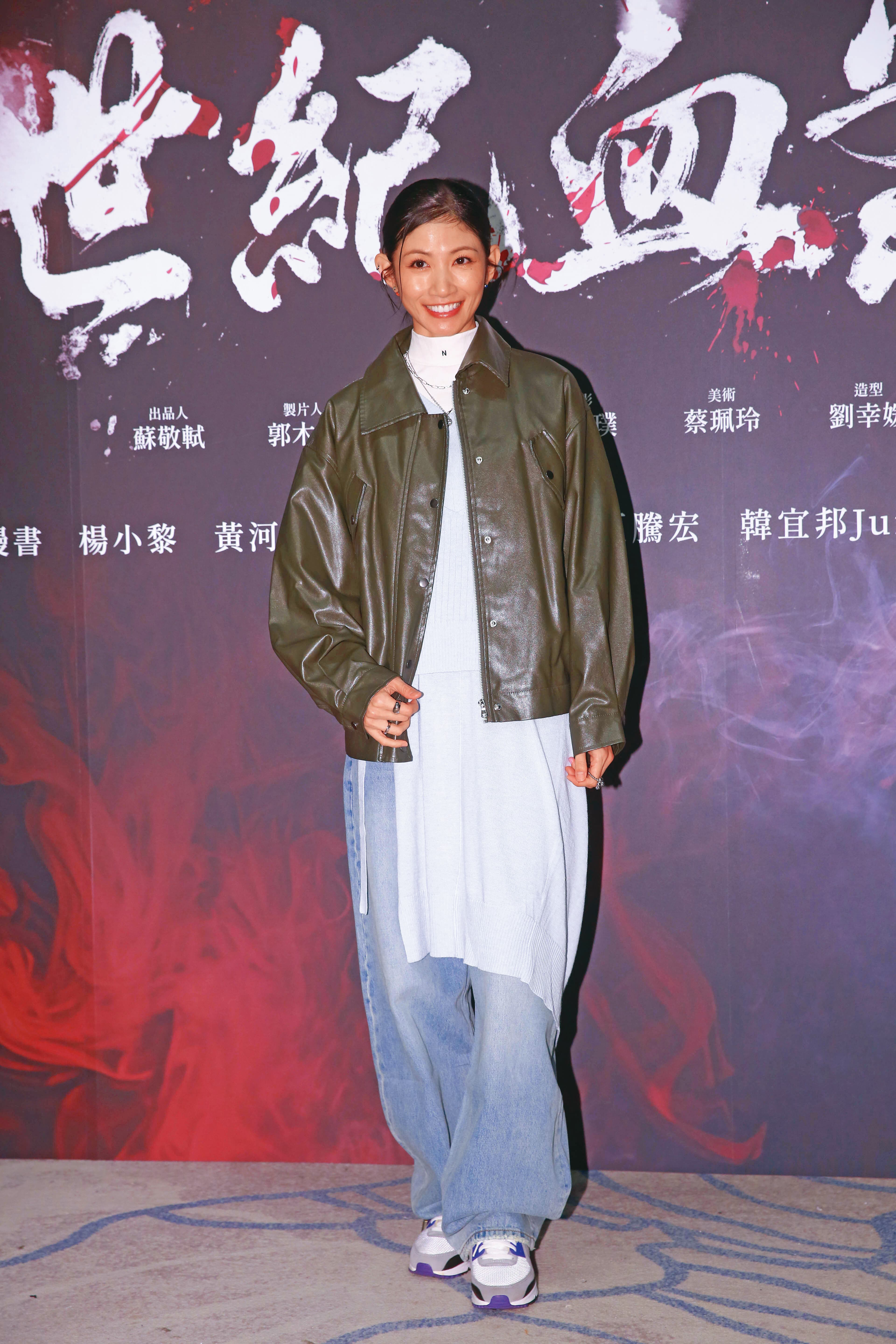 李千娜在電影《世紀血案》殺青記者會上失言遭到炎上。（鏡報提供）