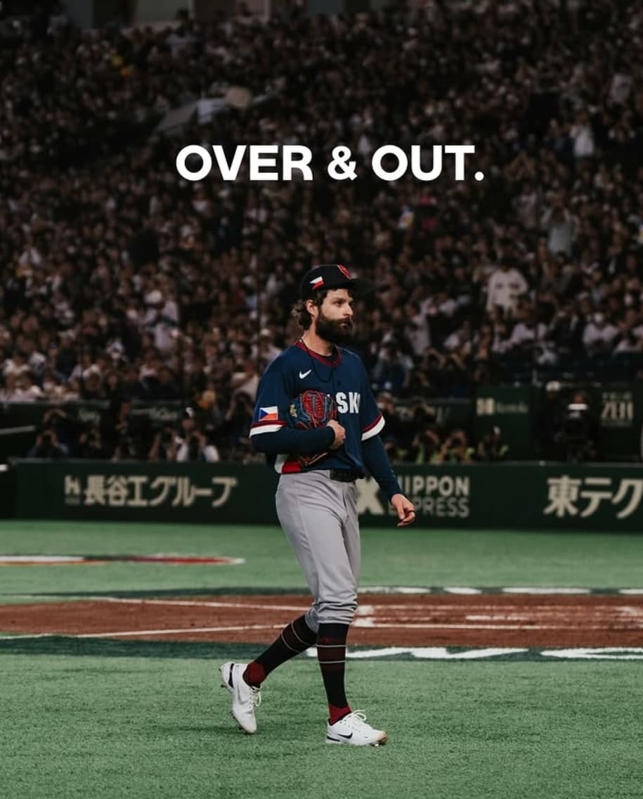 本次是捷克投手薩托利亞的最後一次參賽。（翻攝自Instagram @baseballczech）