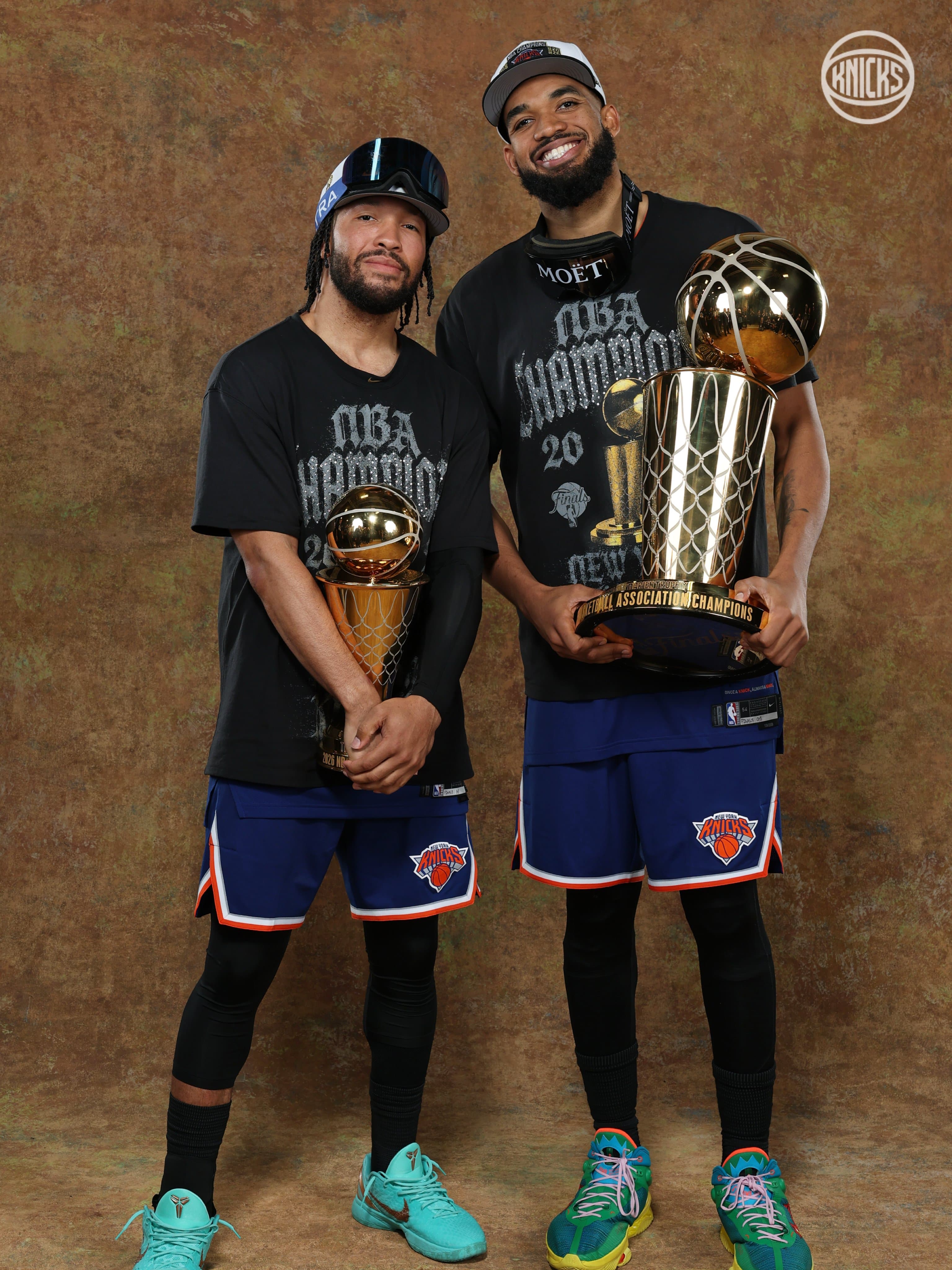 尼克當家球星布朗森與二當家唐斯。(翻攝X@@nyknicks)