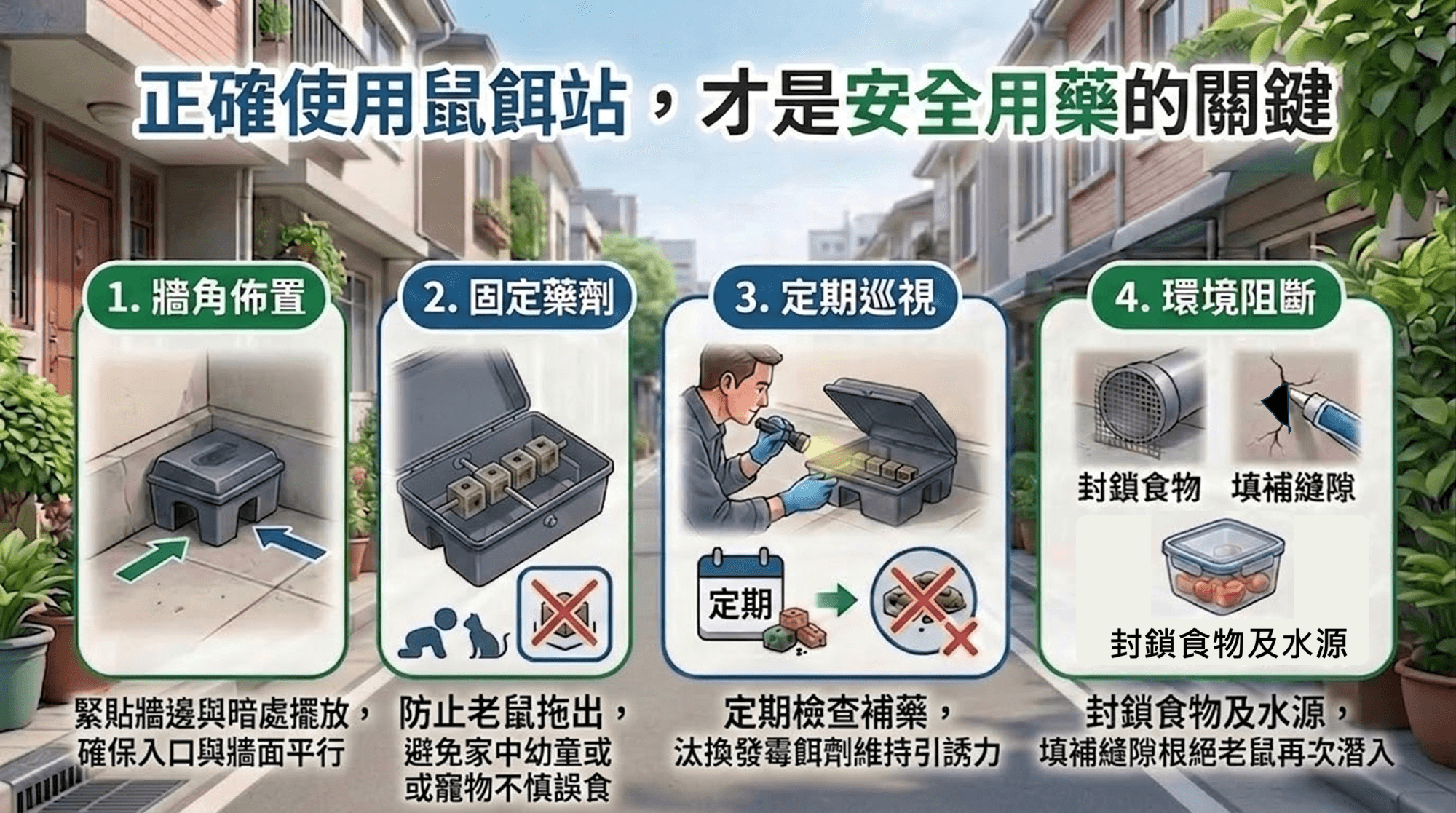 環境部說明如何防治老鼠。（環境部提供）