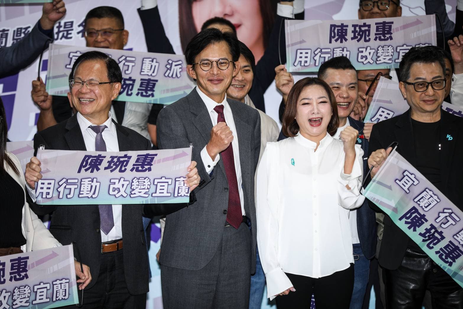黃國昌今正式宣布徵召陳琬惠參選宜蘭縣長。(鏡報鄒保祥)