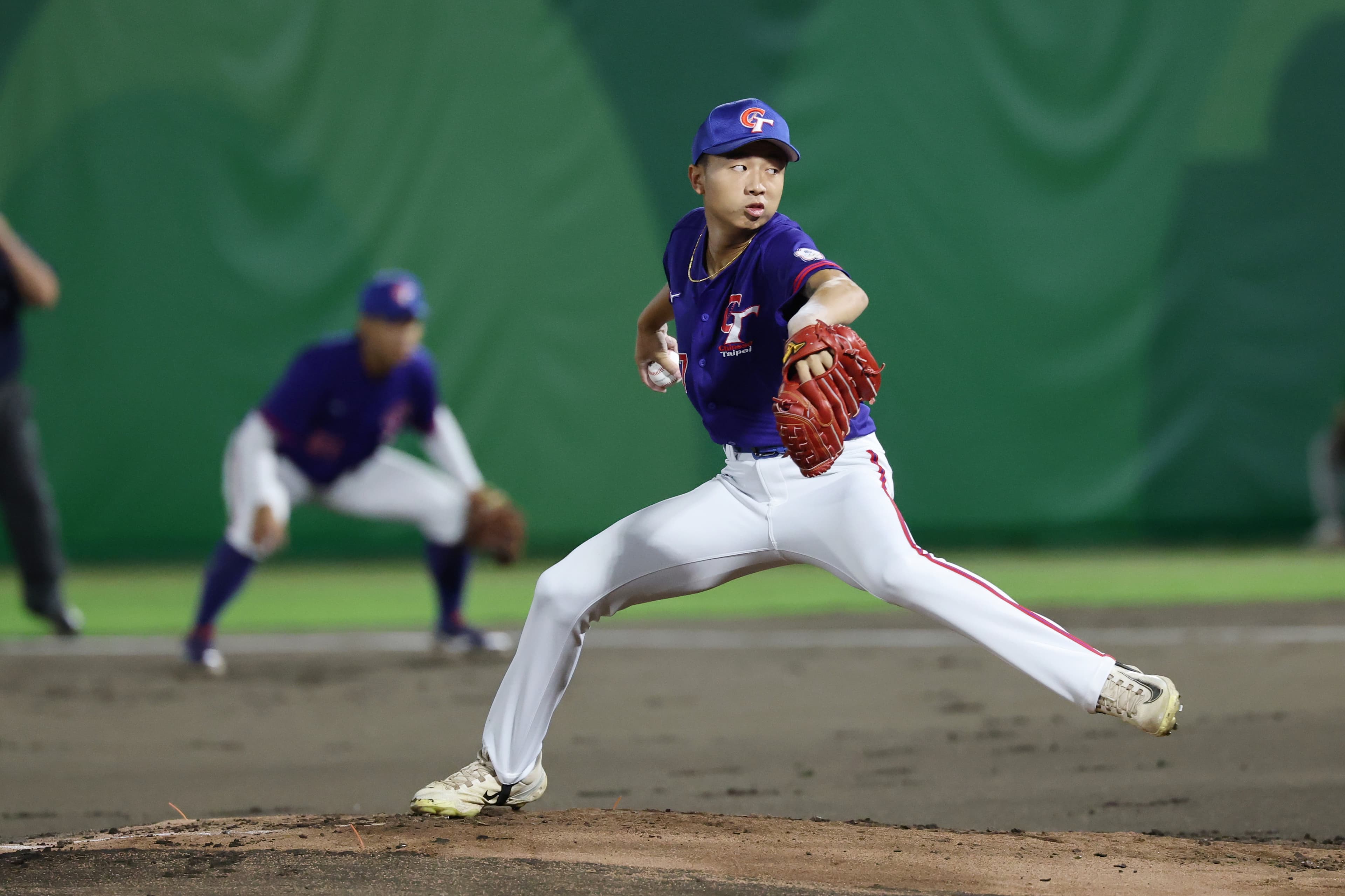 林佾葳主投5局僅被敲1支安打。（中華奧會提供）