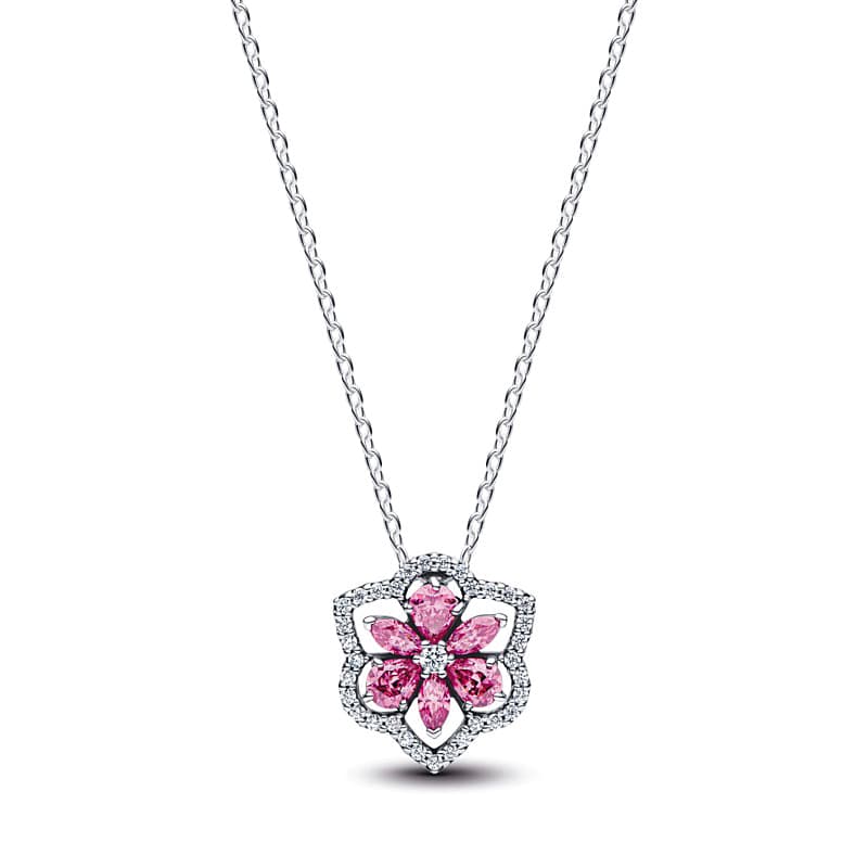 璀璨雙層浮游花項鍊 NT$4,280。（PANDORA提供）