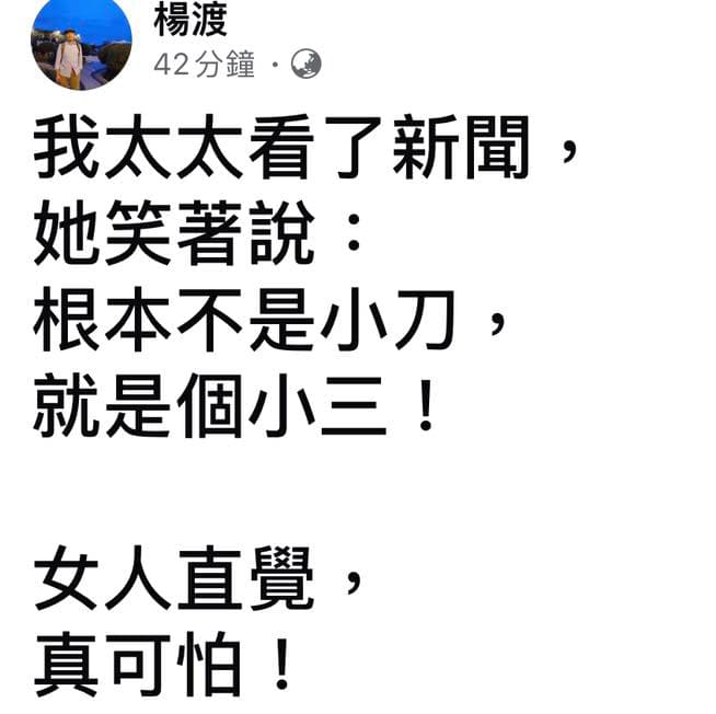 楊渡影射金溥聰與馬英九關係。(翻攝臉書)