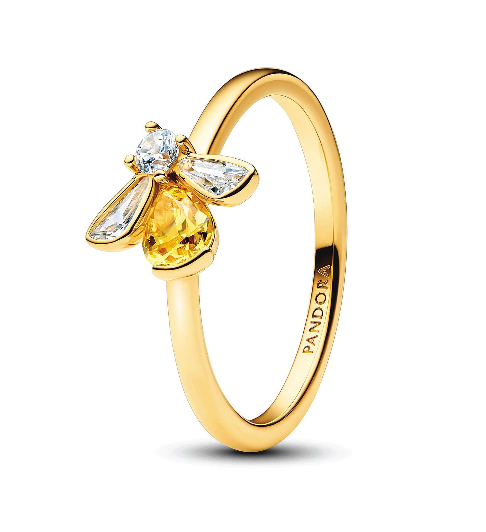 鎏金蜜蜂戒指 NT$3,680。（PANDORA提供）
