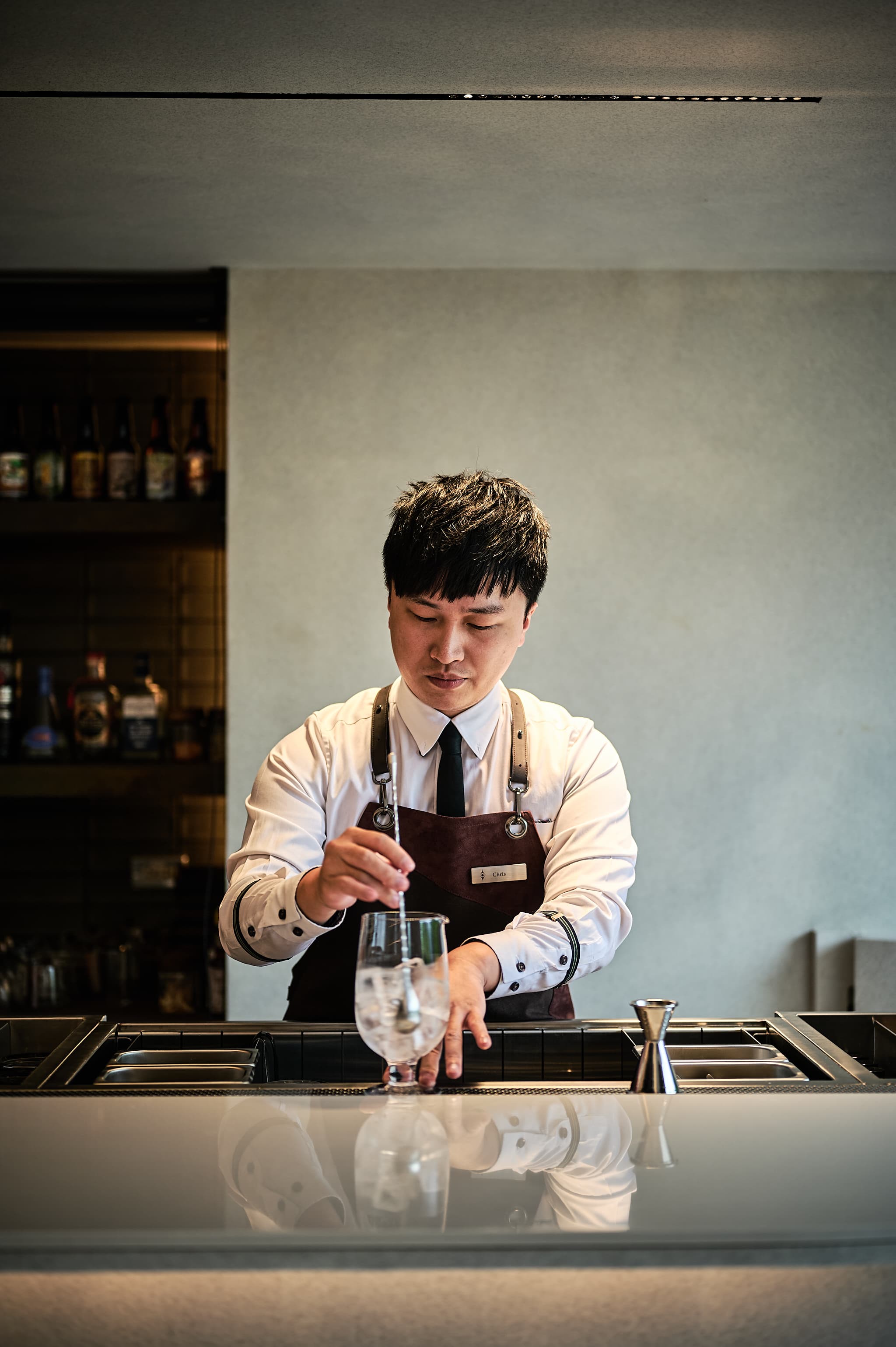 調酒師張庭維曾任職於亞洲50大酒吧「Indulge Bistro」，資歷相當豐富。（雲川水月提供）
