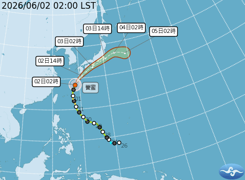 吳德榮說明颱風動向。(翻攝自中央氣象署官網)